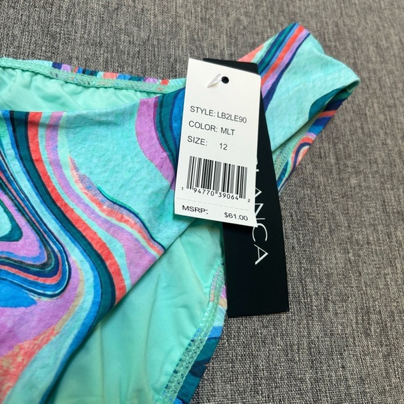La Blanca Women's Technicolor Side Tab Hipster Bikini Bottom - Picture 6 of 7